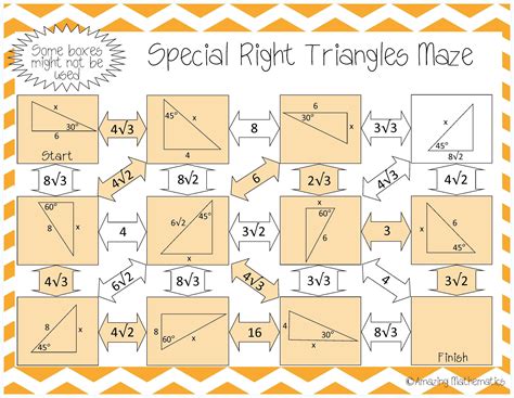 right triangle trigonometry puzzle worksheet answers